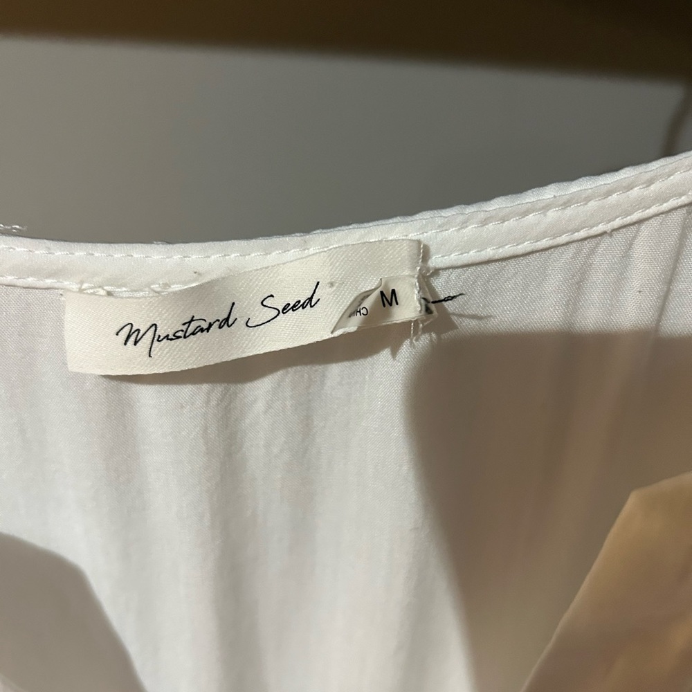 White Ruffle Blouse - Picture 3 of 3
